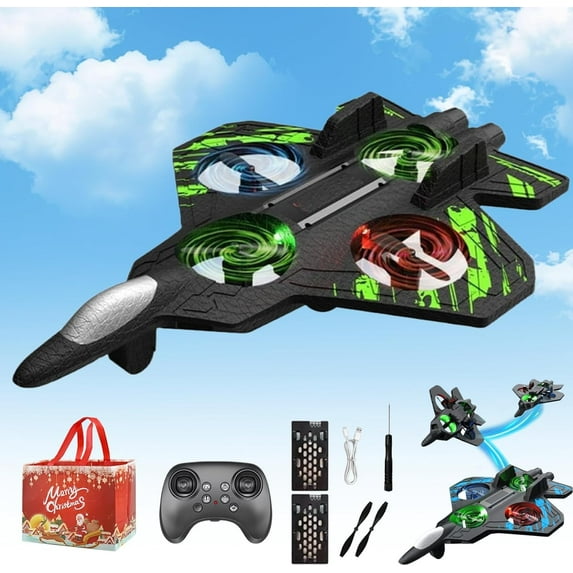Skyriders Rc Jet -The Sky Riders Drone, Remote Control Airplane with 360° Flips & LED Lights, 2.4ghz Rc Stunt Fighter Jet, Unmatched Speed, Precision, Thrill Great Christmas Birthday Gifts