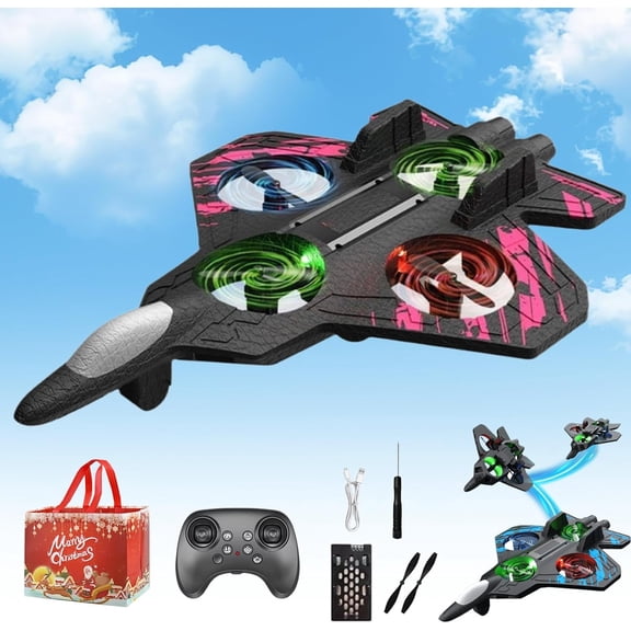 Skyriders Rc Jet -The Sky Riders Drone, Remote Control Airplane with 360° Flips & LED Lights, 2.4ghz Rc Stunt Fighter Jet, Unmatched Speed, Precision, Thrill Great Christmas Birthday Gifts