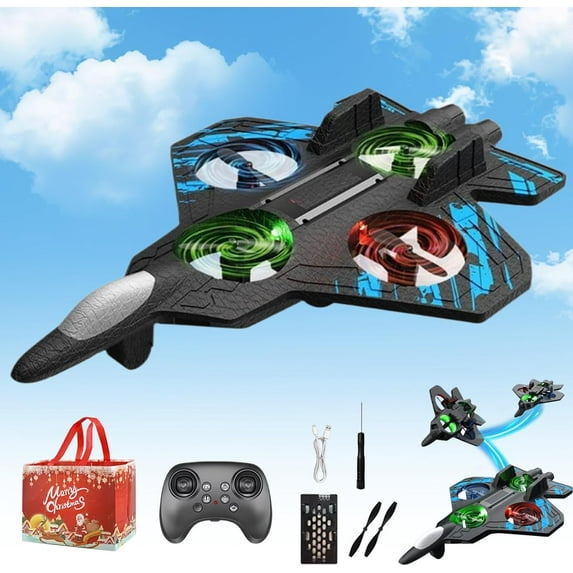 The Skyriders Rc Jet -The Sky Riders Drone, Remote Control Airplane with 360° Flips & LED Lights, 2.4ghz Rc Stunt Fighter Jet, Unmatched Speed, Precision, Thrill Great Christmas Birthday Gifts