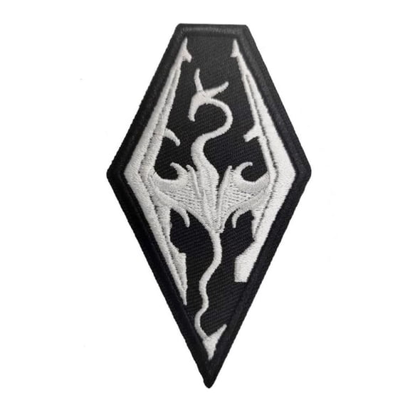 Skyrim Game Series Logo 3.5 Inches Tall Embroidered Iron On Patch