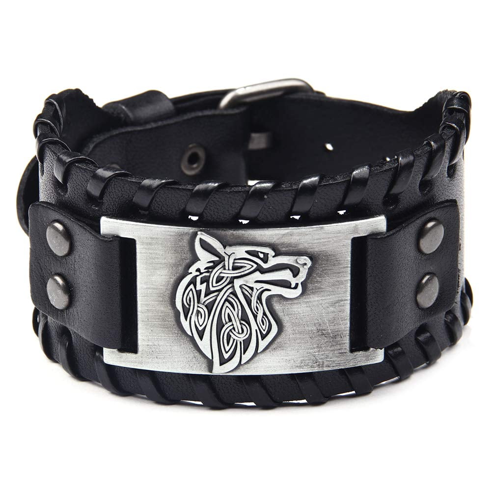 Best of Luck Genuine Leather Magnetic Closure Charm Bracelet