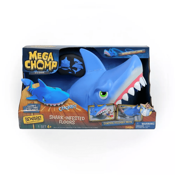 Skyrocket 15.00 x 8.00 x 9.00 Inches Mega Chomp Remote Control Shark Toys, Blue