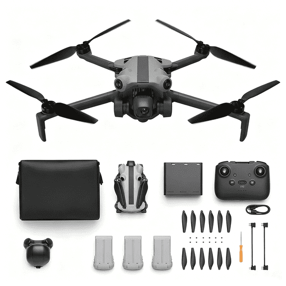 SKYROVER X1 Bundle Mini Pro Camera Drone Combo with 3 Batteries, 8K 60fps Vertical Video, 3-Axis Gimbal, 360° Obstacle Sensing, Smart Shot Modes, 96 Mins Flight Time, Grey