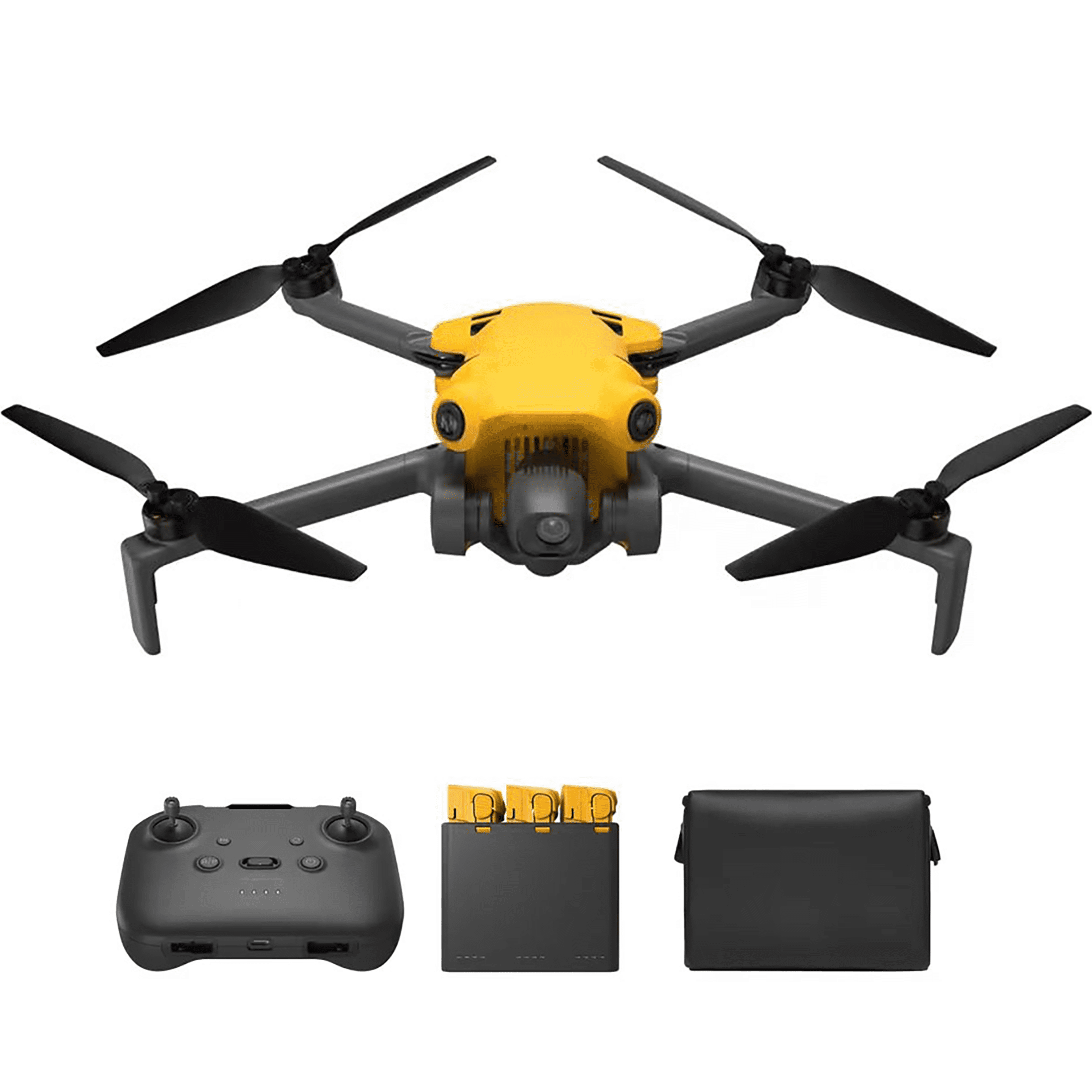 SKYROVER X1/Mini Pro Drone Combo with 3 Batteries, 4K Camera 8K/60fps Vertical, 3-Axis Gimbal, SmartGo Shots, 50000ft Transmission, 360°Obstacle Sensing, 96-Min Flight Time, Yellow
