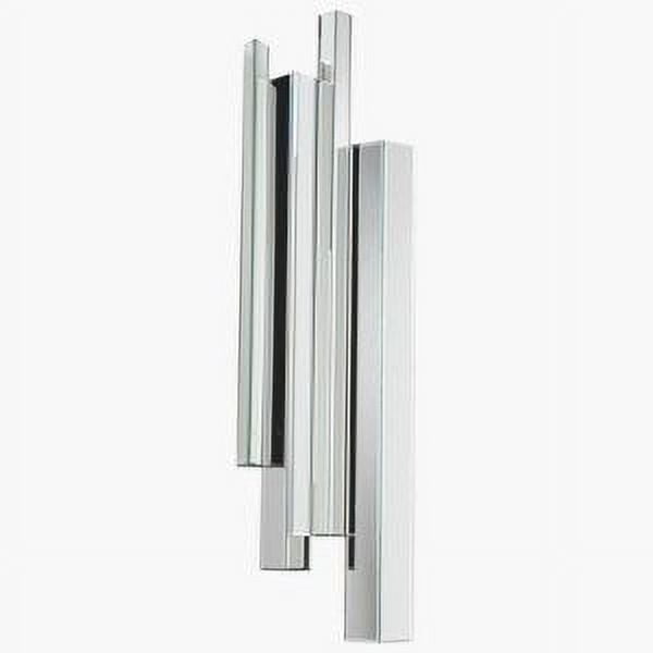 Skyline Reflection Frameless Rectangular Silver Mirror 59"