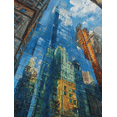 thumbnail image 1 of Skyscraper Reflection Canvas Wall Art，Modern Loft Decor for Living Room Office Hotel Lobby, 1 of 8