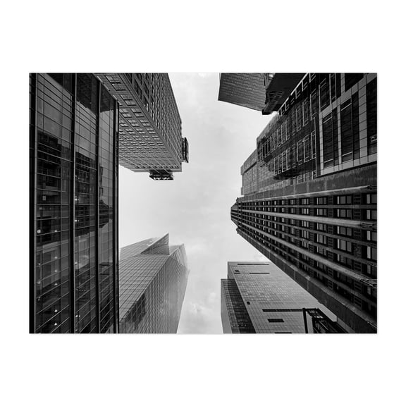 Skyscraper Reflections 02 - Manhattan New York Photography Architecture Cityscape Skyline Black and White Modern Art Street Photography Unframed Wall Art Print 8 x 10 inches