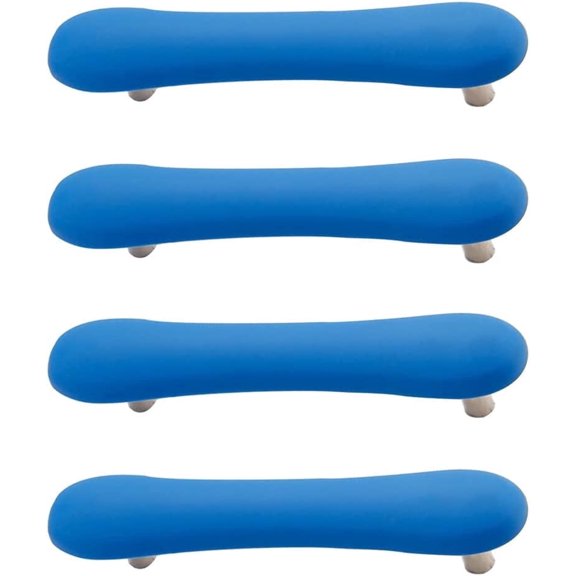 ABCISI Soft Rubber 96mm Knobs Cabinet Handle pulls Drawer Knobs for Room Cabinets Closets Organizer Box Bookcase Closet 4pcs/Set (Blue)
