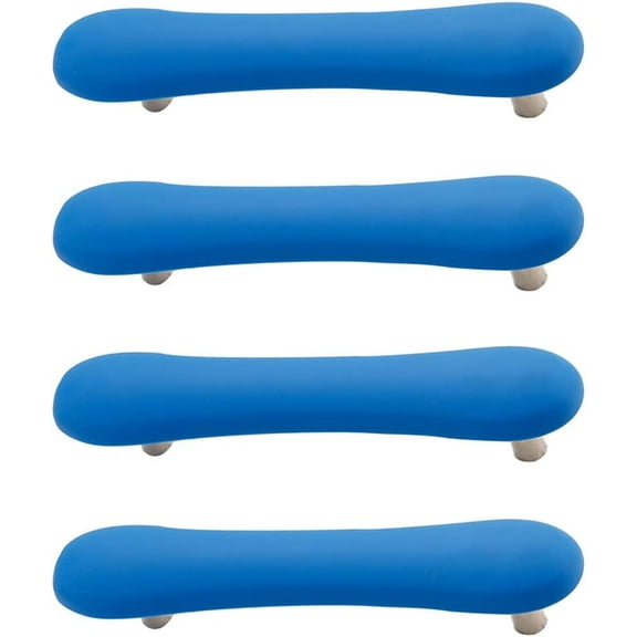 Skyscraper Soft Rubber 96mm Knobs Cabinet Handle pulls Drawer Knobs for Room Cabinets Closets Organizer Box Bookcase Closet 4pcs/Set (Blue)