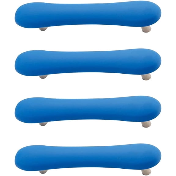 ABCISI Soft Rubber 96mm Knobs Cabinet Handle pulls Drawer Knobs for Room Cabinets Closets Organizer Box Bookcase Closet 4pcs/Set (Blue)
