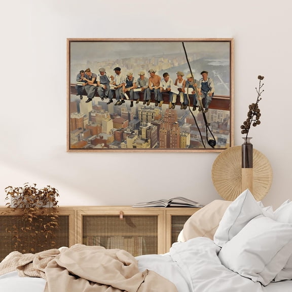 Skyscraper Workers Classic Historical Wall Art Decor Unframed Paper Print