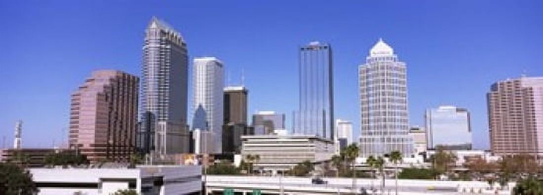 Skyscraper in a city Tampa Hillsborough County Florida USA Canvas Art - Panoramic Images (18 x 7)