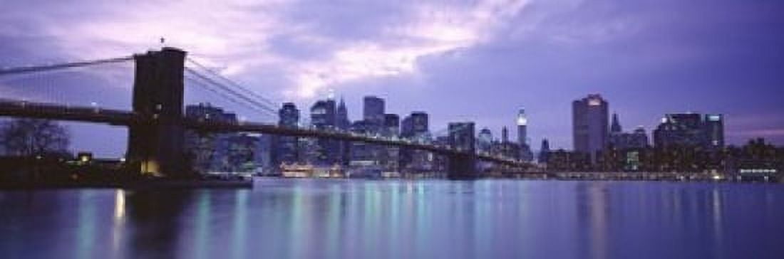Skyscrapers In A City Brooklyn Bridge NYC New York City New York State USA Canvas Art - Panoramic Images (18 x 6)