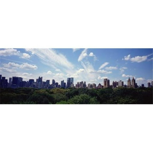Skyscrapers In A City Manhattan NYC New York City New York State USA Poster Print by - 36 x 12