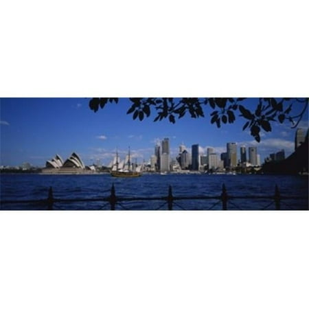 Skyscrapers On The Waterfront Sydney Opera House Sydney New South Wales United Kingdom Australia Poster Print by - 36 x 12