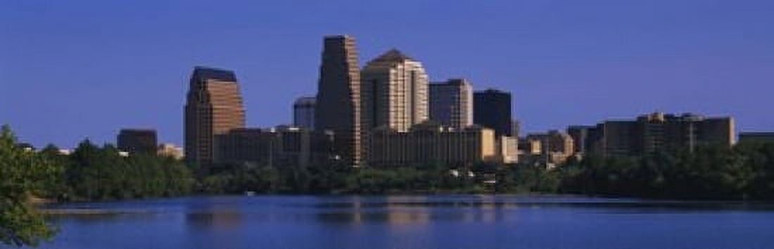 Skyscrapers at the waterfront Austin Texas USA Canvas Art - Panoramic Images (18 x 6)