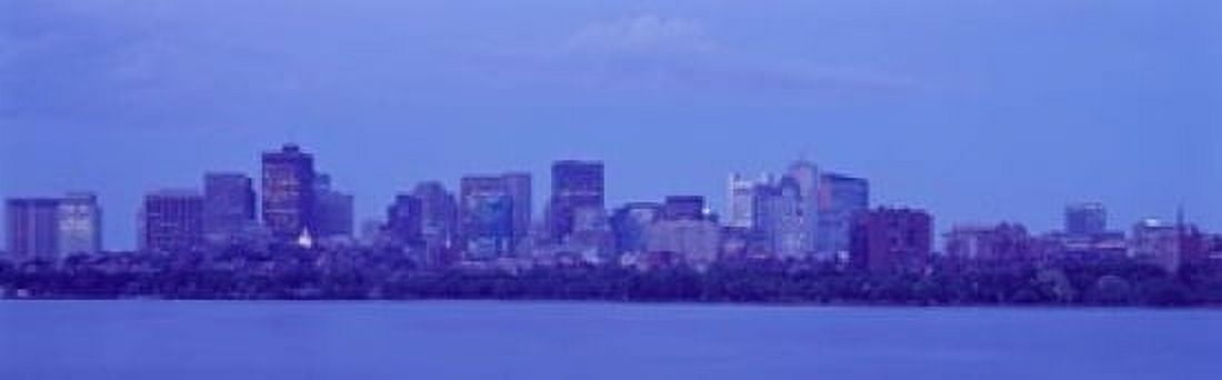 Skyscrapers at the waterfront Charles River Boston Suffolk County Massachusetts USA Canvas Art - Panoramic Images (18 x 6)