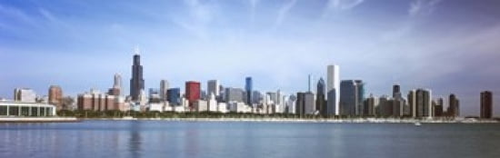 Skyscrapers at the waterfront Chicago Cook County Illinois USA 2011 Canvas Art - Panoramic Images (36 x 12)