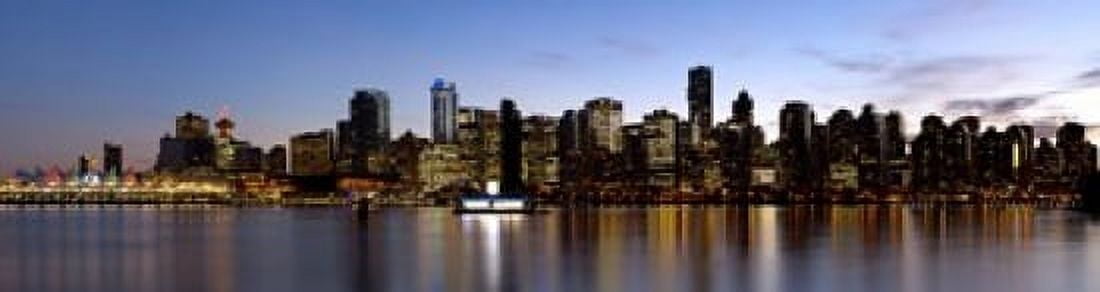 Skyscrapers at the waterfront Coal Harbour Vancouver Island British Columbia Canada 2011 Canvas Art - Panoramic Images (21 x 6)