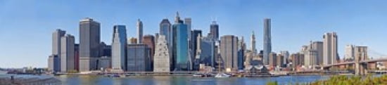 Skyscrapers at the waterfront Lower Manhattan Manhattan New York City New York State USA 2011 Canvas Art - Panoramic Images (44 x 10)