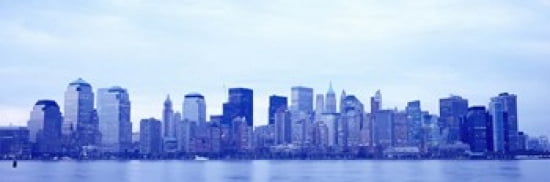 Skyscrapers at the waterfront Manhattan New York City New York State USA Canvas Art - Panoramic Images (36 x 12)