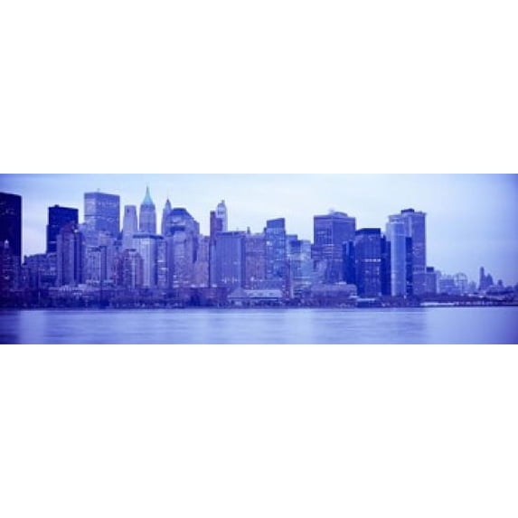 Skyscrapers at the waterfront, Manhattan, New York City, New York State, USA Poster Print (18 x 6)