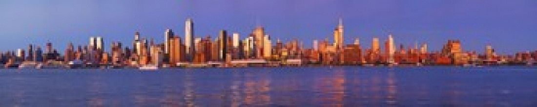 Skyscrapers at the waterfront Midtown Manhattan Manhattan New York City New York State USA 2013 Canvas Art - Panoramic Images (24 x 5)