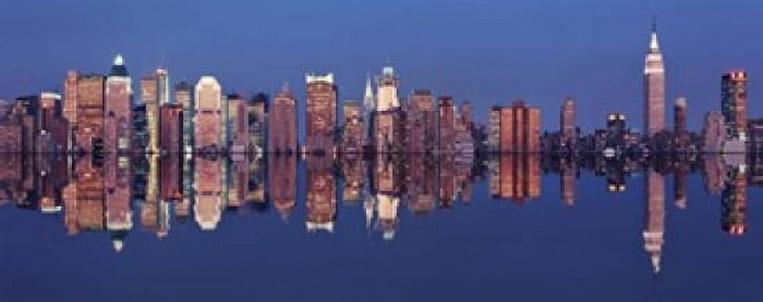 Skyscrapers at the waterfront New York City New York State USA Canvas Art - Panoramic Images (15 x 6)