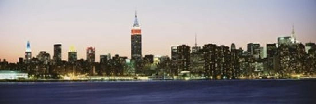 Skyscrapers at the waterfront New York City New York State USA Canvas Art - Panoramic Images (18 x 6)
