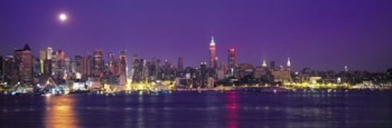 Skyscrapers at the waterfront New York City New York State USA Canvas Art - Panoramic Images (36 x 12)