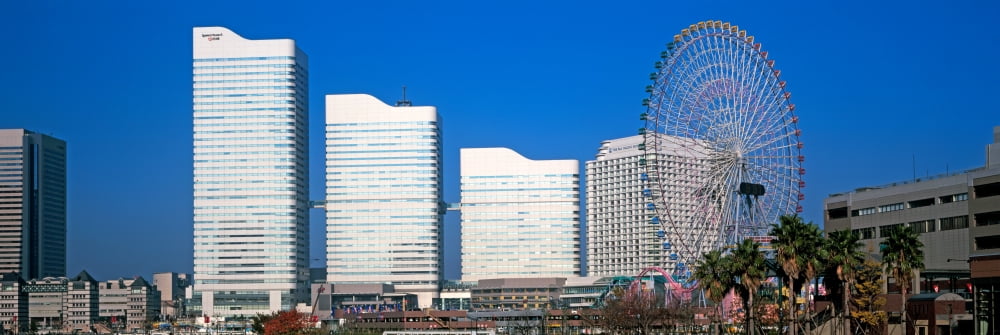 Skyscrapers in Minato Mirai District Yokohama Kanagawa Prefecture Kanto Region Japan Canvas Art - Panoramic Images (6 x 18)