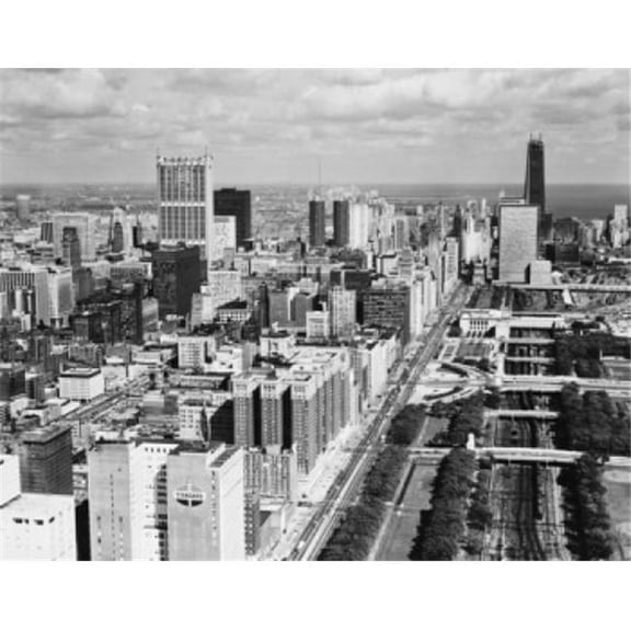 Skyscrapers in a City Chicago Illinois USA Poster Print - 18 x 24 in.
