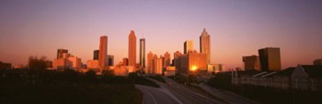 Skyscrapers in a city Atlanta Georgia USA Canvas Art - Panoramic Images (18 x 6)