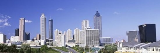Skyscrapers in a city Atlanta Georgia USA Canvas Art - Panoramic Images (36 x 12)
