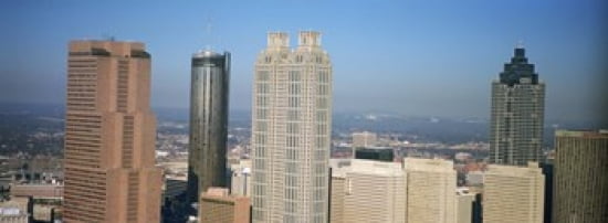 Skyscrapers in a city Atlanta Georgia USA Canvas Art - Panoramic Images (36 x 13)