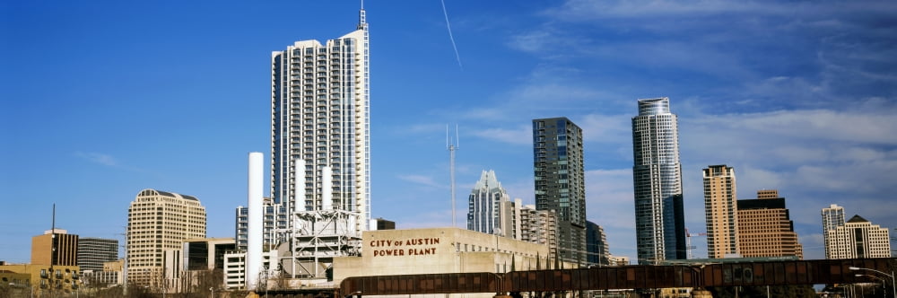 Skyscrapers in a city Austin Texas USA Canvas Art - Panoramic Images (27 x 9)