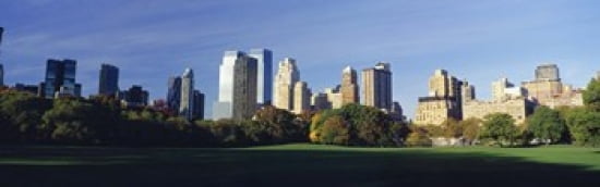 Skyscrapers in a city Central Park Manhattan New York City New York State USA 2010 Canvas Art - Panoramic Images (36 x 12)