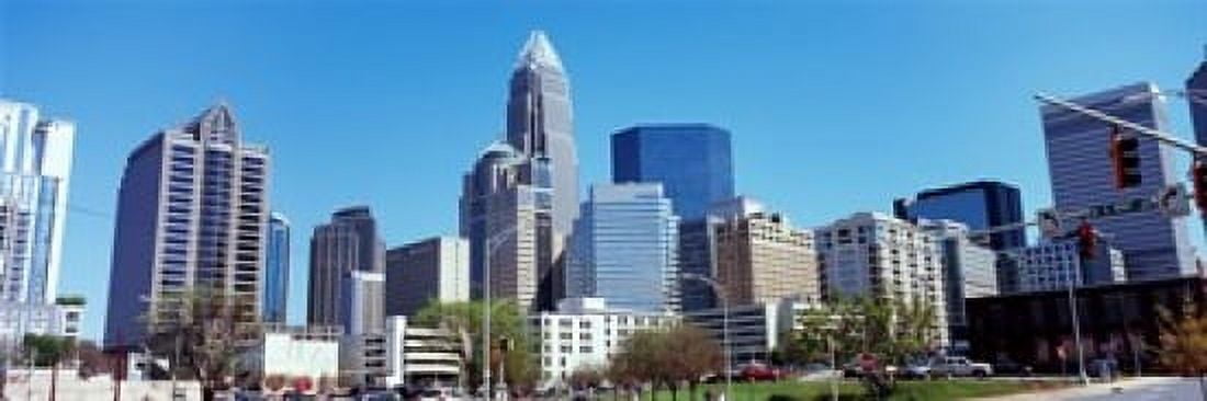 Skyscrapers in a city Charlotte Mecklenburg County North Carolina USA 2011 Canvas Art - Panoramic Images (18 x 7)