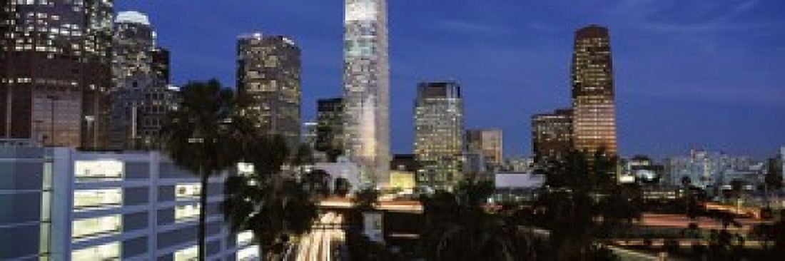 Skyscrapers in a city City Of Los Angeles Los Angeles County California USA Canvas Art - Panoramic Images (18 x 6)