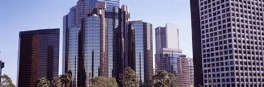 Skyscrapers in a city City Of Los Angeles Los Angeles County California USA Canvas Art - Panoramic Images (18 x 6)