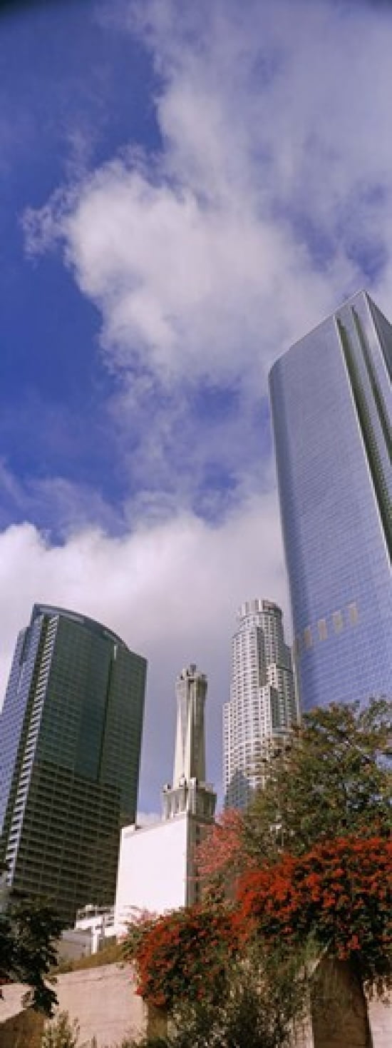 Skyscrapers in a city City Of Los Angeles Los Angeles County California USA Canvas Art - Panoramic Images (30 x 12)