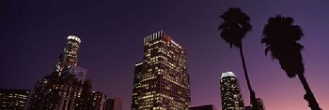 Skyscrapers in a city City of Los Angeles California USA 2010 Canvas Art - Panoramic Images (18 x 6)