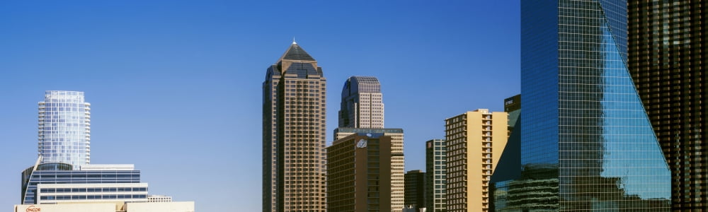 Skyscrapers in a city Dallas Texas USA Canvas Art - Panoramic Images (27 x 9)