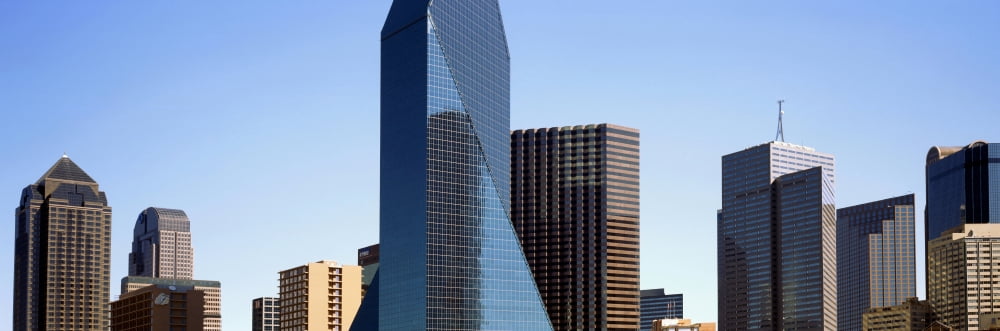 Skyscrapers in a city Dallas Texas USA Canvas Art - Panoramic Images (27 x 9)