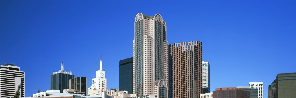 Skyscrapers in a city Dallas Texas USA Canvas Art - Panoramic Images (27 x 9)