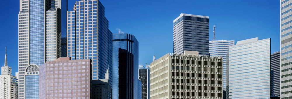 Skyscrapers in a city Dallas Texas USA Canvas Art - Panoramic Images (27 x 9)