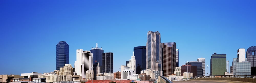 Skyscrapers in a city Dallas Texas USA Canvas Art - Panoramic Images (27 x 9)