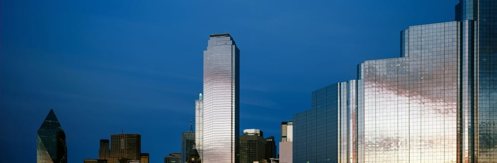 Skyscrapers in a city Dallas Texas USA Canvas Art - Panoramic Images (27 x 9)