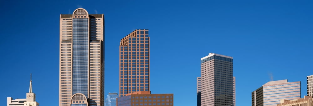 Skyscrapers in a city Dallas Texas USA Canvas Art - Panoramic Images (36 x 12)