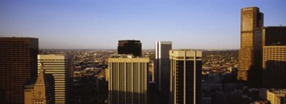Skyscrapers in a city Denver Colorado USA Canvas Art - Panoramic Images (18 x 7)